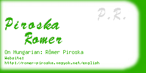 piroska romer business card