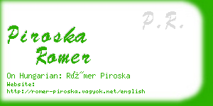 piroska romer business card